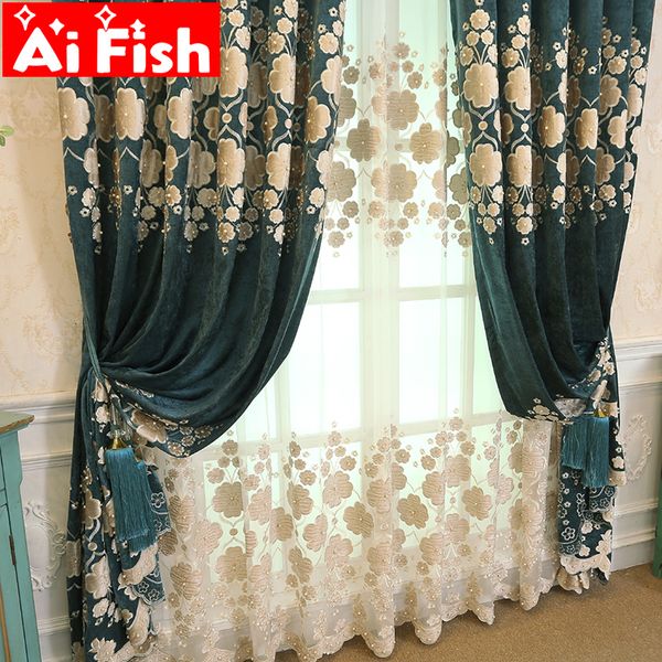 thicken chenille european luxury embroidery curtains windows drapes elegant noble pearl shade curtain for living room ap322-30
thicken chenille european luxury embroidery curtains windows drapes elegant noble pearl shade curtain for living room ap322-30