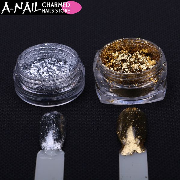 1 box gold silver glitter aluminum flakes magic mirror effect powders sequins nail gel polish chrome pigment decorations, Silver;gold
1 box gold silver glitter aluminum flakes magic mirror effect powders sequins nail gel polish chrome pigment decorations, Silver;gold