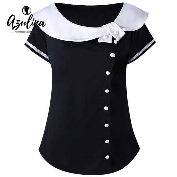azulina plus size buons peter pan collar t-shirt lolita women t shirt summer ladies 2018 casual short sleeve t-shirts 5xl, White
azulina plus size buons peter pan collar t-shirt lolita women t shirt summer ladies 2018 casual short sleeve t-shirts 5xl, White