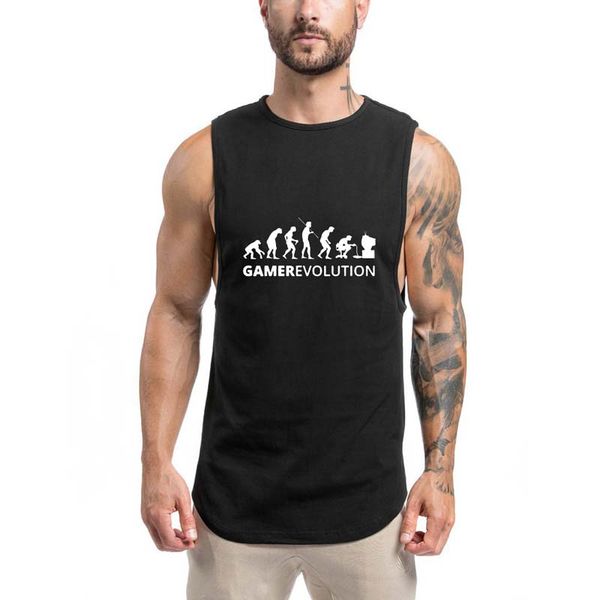 game revolution shirts men sleeveless running shirt workout training tee fitness tank sportswear t shirt, Black;blue
game revolution shirts men sleeveless running shirt workout training tee fitness tank sportswear t shirt, Black;blue