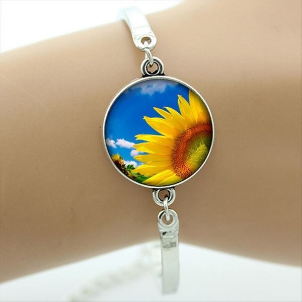 cherry bracelet rockabilly jewelry glass art pretty poppy sunflower flower picture wrist bangle for women gift d452, Black
cherry bracelet rockabilly jewelry glass art pretty poppy sunflower flower picture wrist bangle for women gift d452, Black