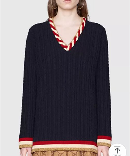 

brand desiger women twisted wool sweaters 2018 autumn winter fashion v neck contrast color knitted jumpers pullovers knitwear, White;black