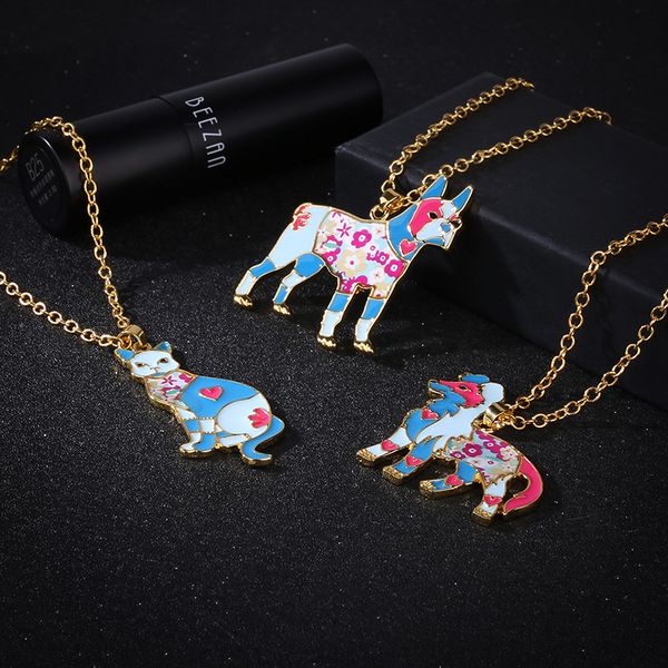 colorful butterfly necklace enamel dog cat animal pendants necklaces for women girl child jewelry gift long chain necklace, Silver
colorful butterfly necklace enamel dog cat animal pendants necklaces for women girl child jewelry gift long chain necklace, Silver