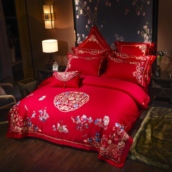 chinese wedding bedding set size egyptian cotton bed set embroidery home textile couple bed sheet romatic cotton sheet
chinese wedding bedding set size egyptian cotton bed set embroidery home textile couple bed sheet romatic cotton sheet