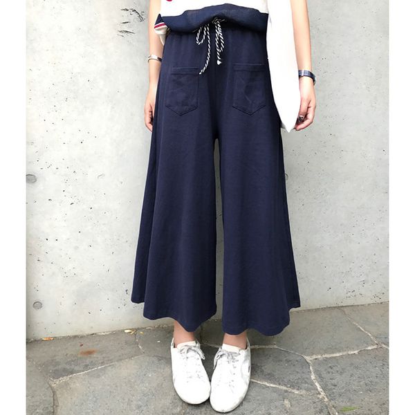fashion lace up women wide leg pants 2018 high waist loose womens trousers 2018 pockets full length palazzo pants, Black;white
fashion lace up women wide leg pants 2018 high waist loose womens trousers 2018 pockets full length palazzo pants, Black;white