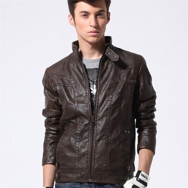 Autumn Winter Brand Leather Jacket Men's Slim Brown Stand Collar Bomber Jacket Faux Leather Fur Coat Suede
Autumn Winter Brand Leather Jacket Men's Slim Brown Stand Collar Bomber Jacket Faux Leather Fur Coat Suede
