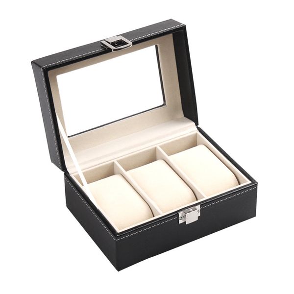 pu leather watch box case jewelry ring display storage organizer watches boxes accessories, Black;blue
pu leather watch box case jewelry ring display storage organizer watches boxes accessories, Black;blue