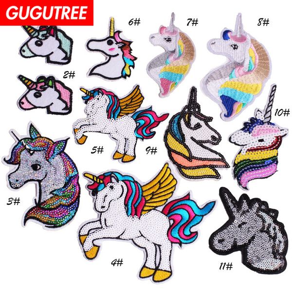 gugutree embroidery sequins unicorn patches cartoon patches badges applique patches for clothing sp-64, Black
gugutree embroidery sequins unicorn patches cartoon patches badges applique patches for clothing sp-64, Black