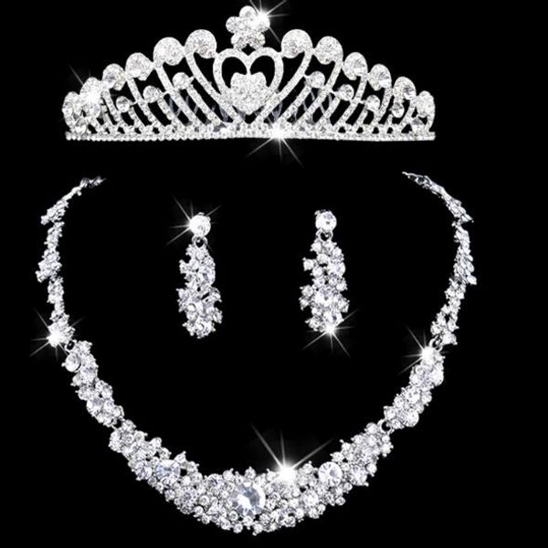 bling wedding accessories jewelry sets 3 pieces silver rhinestones party christmas gift bridal hair headdress diamond necklace, White
bling wedding accessories jewelry sets 3 pieces silver rhinestones party christmas gift bridal hair headdress diamond necklace, White