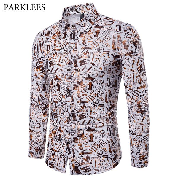 double color gold bronzing long sleeve shirt men 2018 autumn new letter print casual button down dress shirts camisas hombre xxl, White;black
double color gold bronzing long sleeve shirt men 2018 autumn new letter print casual button down dress shirts camisas hombre xxl, White;black