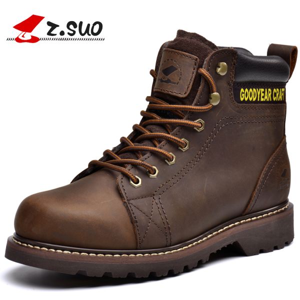 z.suo winter men's boots. leather mens working boots, high-quality handmade tooling retro fashion casual boots man botas hombre, Black
z.suo winter men's boots. leather mens working boots, high-quality handmade tooling retro fashion casual boots man botas hombre, Black