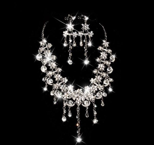 ювелирные изделия ожерелье серьги невесты комплект ювелирных изделий свадебное платье, Silver
ювелирные изделия ожерелье серьги невесты комплект ювелирных изделий свадебное платье, Silver