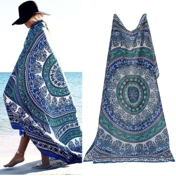 new summer beach boho pareo sarong scarves wrap shawl flower pattern blanket wall hanging tapestry chiffon swimsuit cover up, Blue;gray
new summer beach boho pareo sarong scarves wrap shawl flower pattern blanket wall hanging tapestry chiffon swimsuit cover up, Blue;gray