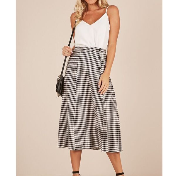 causey cotton plaid long skirt women button up high waist skirts female autumn harajuku split women skirts, Black
causey cotton plaid long skirt women button up high waist skirts female autumn harajuku split women skirts, Black