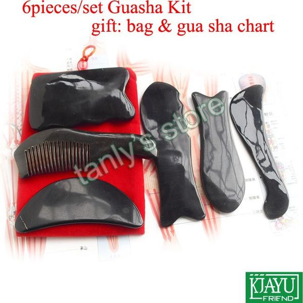 6pcs/set traditional acupuncture massage tool gua sha plate 100% ox horn (gift box & guasha chart
6pcs/set traditional acupuncture massage tool gua sha plate 100% ox horn (gift box & guasha chart