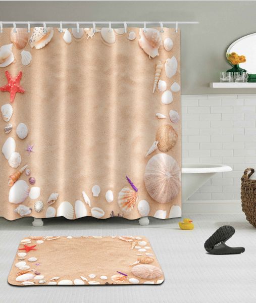 beach shellfish 3d pattern print custom waterproof bathroom modern shower curtain polyester fabric bathroom curtain door mat sets
beach shellfish 3d pattern print custom waterproof bathroom modern shower curtain polyester fabric bathroom curtain door mat sets