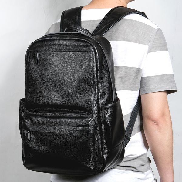 new large travel backpack teenagers school book bag cowhide genuine leather male leisure bag men 14" lapnotebook backpack
new large travel backpack teenagers school book bag cowhide genuine leather male leisure bag men 14" lapnotebook backpack
