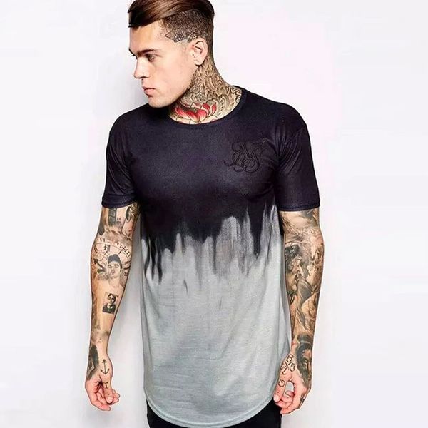 man si tun the latest silk siksilk t shirt black white spot long style hip hop t -shirt shirts men longline tees, White;black
man si tun the latest silk siksilk t shirt black white spot long style hip hop t -shirt shirts men longline tees, White;black