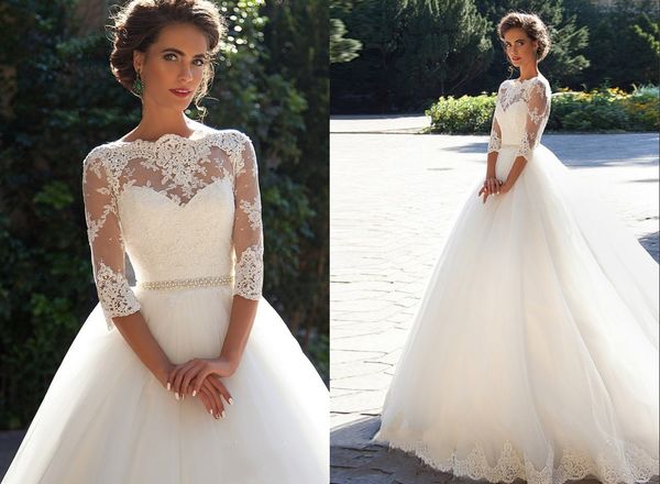lace country wedding dresses a-line applique with peals waist tulle sweep train long sleeves bridal gowns dh4166, White
lace country wedding dresses a-line applique with peals waist tulle sweep train long sleeves bridal gowns dh4166, White