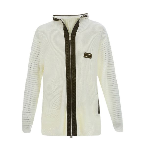 fashion knitted sweater coat men's black/white/gray autumn winter zipper pullover blouse #1106 487-733g, White;black
fashion knitted sweater coat men's black/white/gray autumn winter zipper pullover blouse #1106 487-733g, White;black
