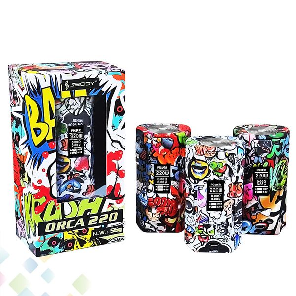 Original SBODY ORCA 220W MOD S-BODY 220 Fit Dual 18650 Battery Vape Box Mod E Cigarette for 510 Atomizers DHL Free
Original SBODY ORCA 220W MOD S-BODY 220 Fit Dual 18650 Battery Vape Box Mod E Cigarette for 510 Atomizers DHL Free