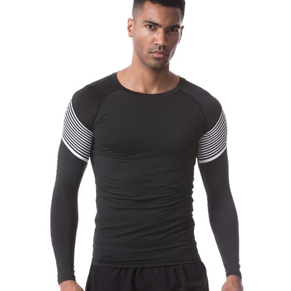 uabrav men's sport shirt with stripe long sleeve gym fitness sportswear breathable dry fit running shirt training tights shirts, Black;blue
uabrav men's sport shirt with stripe long sleeve gym fitness sportswear breathable dry fit running shirt training tights shirts, Black;blue