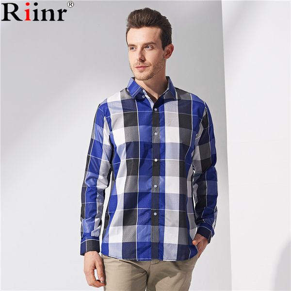riinr 2018 plaid shirts men checkered shirt brand 2018 new fashion button down long sleeve casual shirts, White;black
riinr 2018 plaid shirts men checkered shirt brand 2018 new fashion button down long sleeve casual shirts, White;black