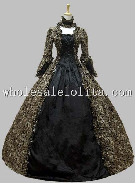 georgian victorian gothic period dress prom gown wedding reenactment dress, Black;red
georgian victorian gothic period dress prom gown wedding reenactment dress, Black;red