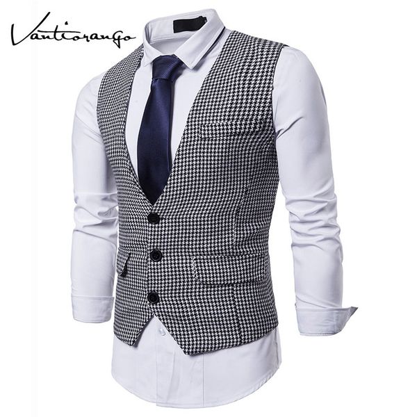 vantiorango vests new arrival fashion and slim fit casual formal business men sleeveless waistcoat ltt00014, Black;white
vantiorango vests new arrival fashion and slim fit casual formal business men sleeveless waistcoat ltt00014, Black;white