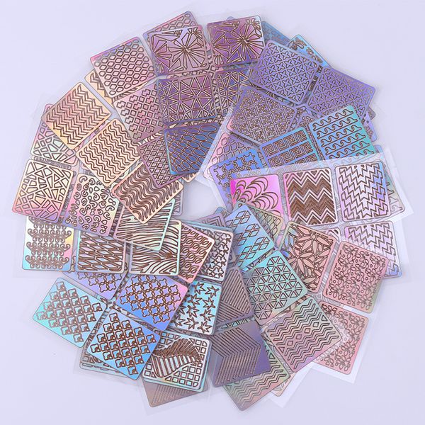 24 sheets laser hollow stickers nail vinyls set 6.8*8.8cm transfer guide heart star fish pattern stencil hollow stickers, Black
24 sheets laser hollow stickers nail vinyls set 6.8*8.8cm transfer guide heart star fish pattern stencil hollow stickers, Black