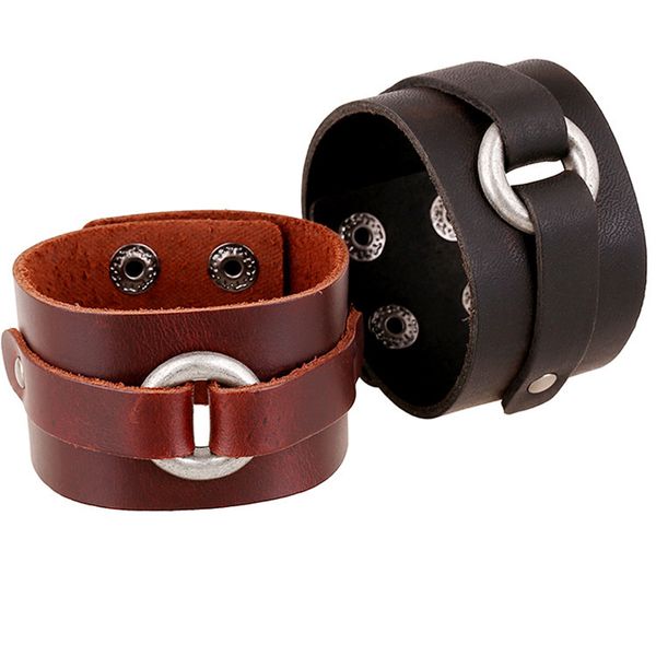 2019 jewelry punk restore ancient ways weave man wide leather atmosphere bracelet vintage, Black
2019 jewelry punk restore ancient ways weave man wide leather atmosphere bracelet vintage, Black