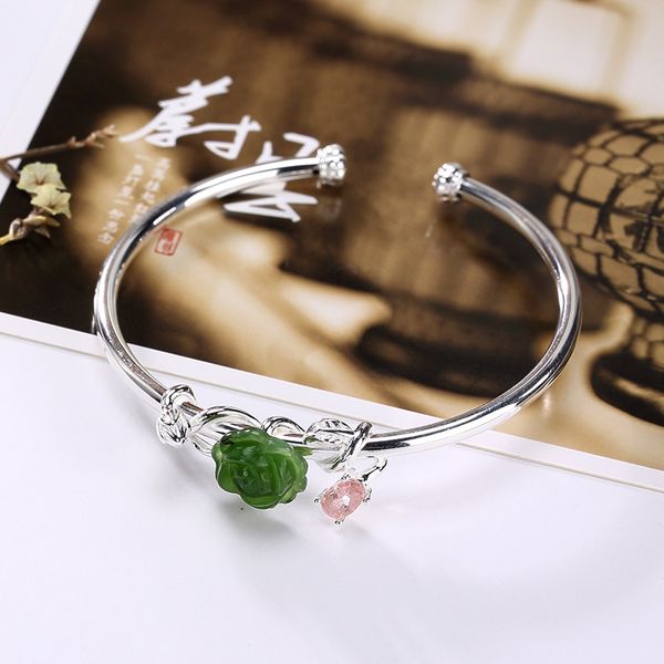 silver s925 pure silver natural jasper rose rose tourmaline lotus flower lady bracelet wholesale, Golden;silver
silver s925 pure silver natural jasper rose rose tourmaline lotus flower lady bracelet wholesale, Golden;silver