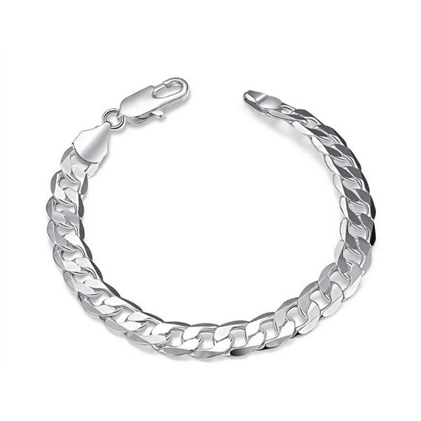 8m flattened side chain - male money silver plated bracelet spb246; new arrival men and women 925 silver bracelet link, chain, Black
8m flattened side chain - male money silver plated bracelet spb246; new arrival men and women 925 silver bracelet link, chain, Black