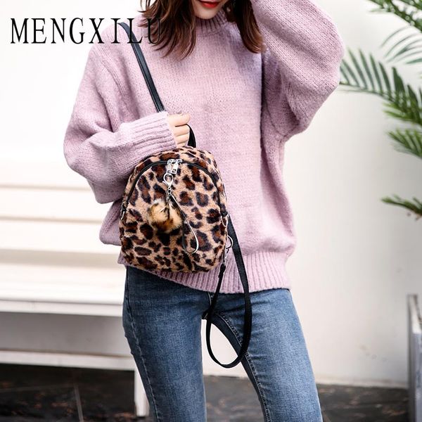 faux fur winter women leopard print backpack girls fashion preppy mini shoulder mini school shoulder backpack mochila feminina
faux fur winter women leopard print backpack girls fashion preppy mini shoulder mini school shoulder backpack mochila feminina