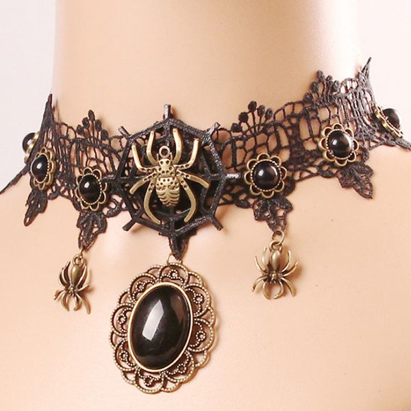 1pc lace spiderweb necklace women with diamond-encrusted vintage necklaces and accessories halloween
1pc lace spiderweb necklace women with diamond-encrusted vintage necklaces and accessories halloween