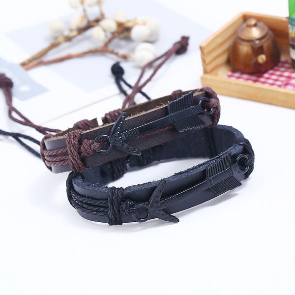 new arrival multilayer charm leather vintage arrow bracelets for men women lovers' jewelry gift ing, Golden;silver
new arrival multilayer charm leather vintage arrow bracelets for men women lovers' jewelry gift ing, Golden;silver