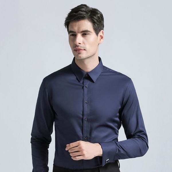 men's cotton dress shirt fashion men's new regular fit cufflink shirts solid color long sleeve business suits shirts, White;black
men's cotton dress shirt fashion men's new regular fit cufflink shirts solid color long sleeve business suits shirts, White;black