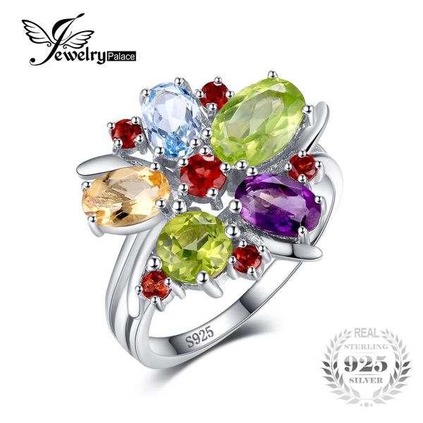 jewelrypalace flower multicolor 3.1ct natural amethyst garnet peridot citrine blue z cocktail ring 925 sterling silver ring, Golden;silver
jewelrypalace flower multicolor 3.1ct natural amethyst garnet peridot citrine blue z cocktail ring 925 sterling silver ring, Golden;silver