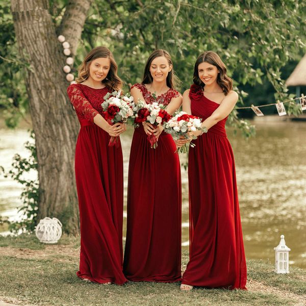 setwell red chiffon long bridesmaid dresses half sleeves robes de demoiselle d'honneur custom plus size maid of honor dresses, White;pink
setwell red chiffon long bridesmaid dresses half sleeves robes de demoiselle d'honneur custom plus size maid of honor dresses, White;pink