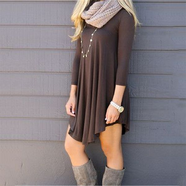 2018 autumn casual loose knitting dress women solid o-neck long sleeve asymmetrical hem comfortable dress plus size, White;black
2018 autumn casual loose knitting dress women solid o-neck long sleeve asymmetrical hem comfortable dress plus size, White;black