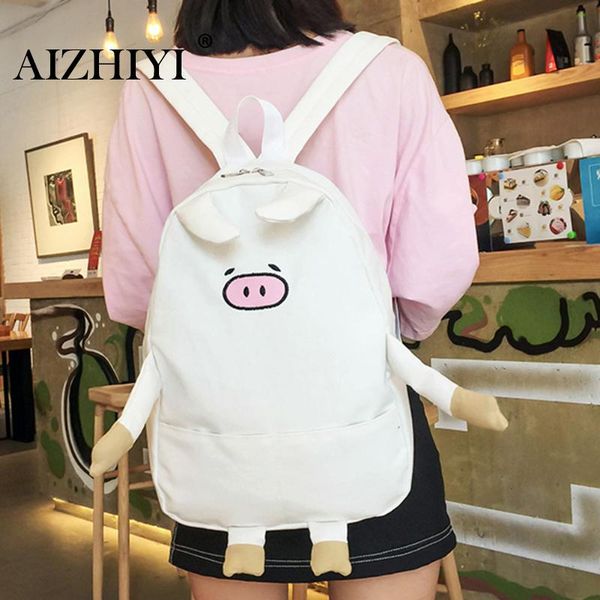 3d super cute pig canvas backpack piggy shoulders back pack cartoon embroidery backpacks for teenage girls school bag rucksack
3d super cute pig canvas backpack piggy shoulders back pack cartoon embroidery backpacks for teenage girls school bag rucksack