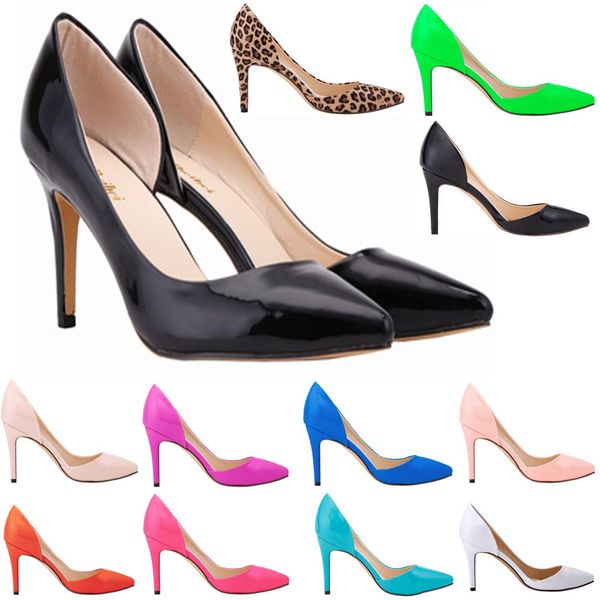 femininos sapatos patent leather high heels women point toe pumps shoes wedding office ladies shoes us4-11 d0236, Black
femininos sapatos patent leather high heels women point toe pumps shoes wedding office ladies shoes us4-11 d0236, Black