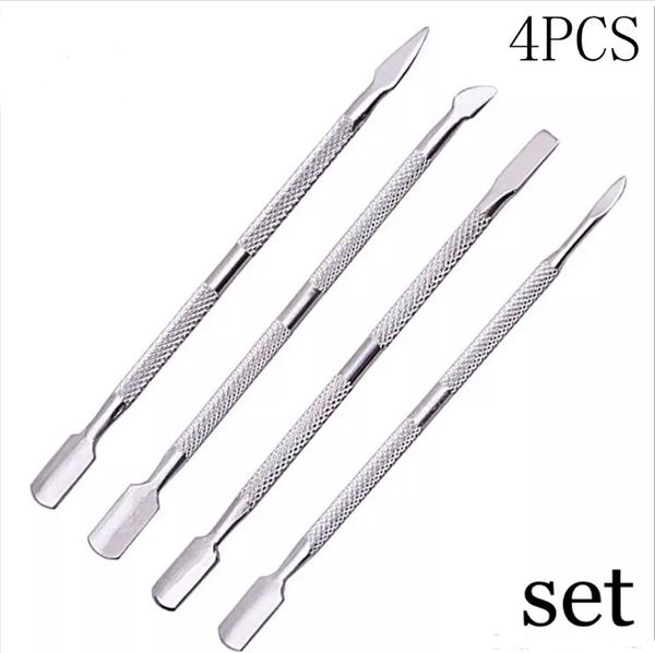 4pcs/set professional stainless steel cuticle spoon removal gel nail art tools double ended nail pusher skin caring manicure tips
4pcs/set professional stainless steel cuticle spoon removal gel nail art tools double ended nail pusher skin caring manicure tips