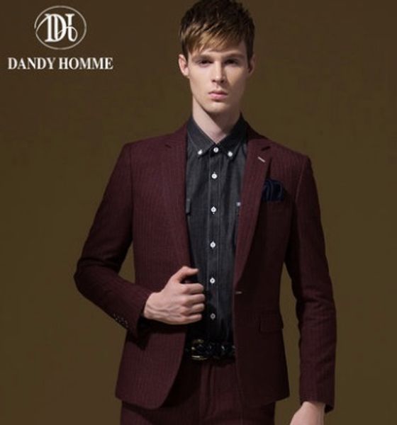 men red stripe formal suit jacket single button super slim young man spring autumn outerwear business wedding groom blazer top, White;black
men red stripe formal suit jacket single button super slim young man spring autumn outerwear business wedding groom blazer top, White;black