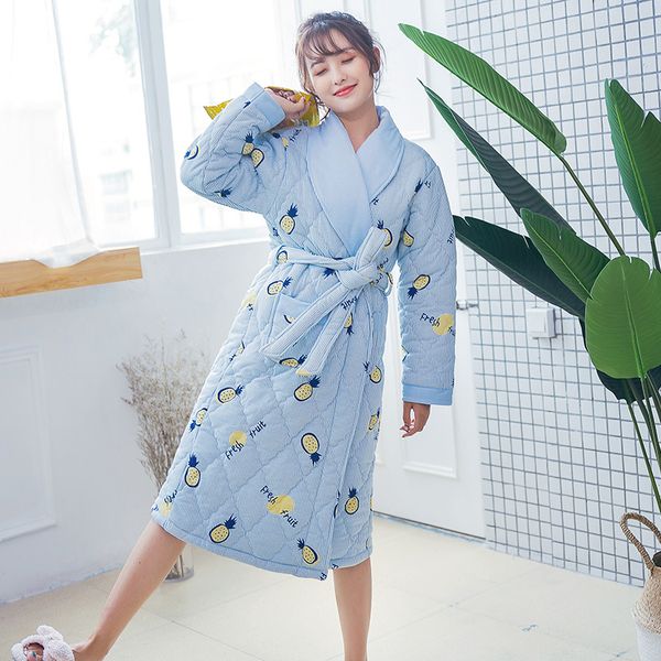 thick sleepwear robe women bathrobe long sleeve quilted cotton winter warm lounge robes peignoir nursing clothes plus size new, Black;red
thick sleepwear robe women bathrobe long sleeve quilted cotton winter warm lounge robes peignoir nursing clothes plus size new, Black;red