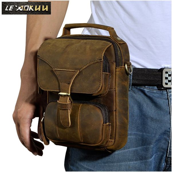 genuine real leather cowhide men small messenger bag pouch waist belt pack tote bag 2074
genuine real leather cowhide men small messenger bag pouch waist belt pack tote bag 2074
