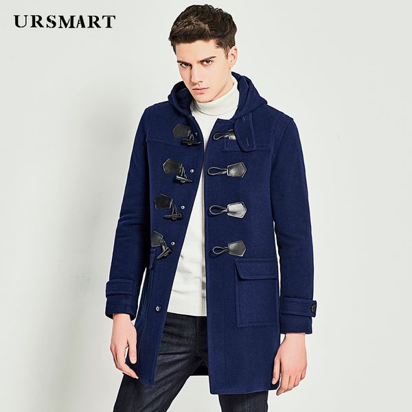 ursmart autumn winter new coat men's long hat leisure men's coat ox horn buckle thickened fashion, Black
ursmart autumn winter new coat men's long hat leisure men's coat ox horn buckle thickened fashion, Black