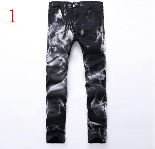 men black wolf print jeans fashion designer straight motorcycle biker jeans causal denim pants streetwear style mens jeans cool plus size, Blue
men black wolf print jeans fashion designer straight motorcycle biker jeans causal denim pants streetwear style mens jeans cool plus size, Blue