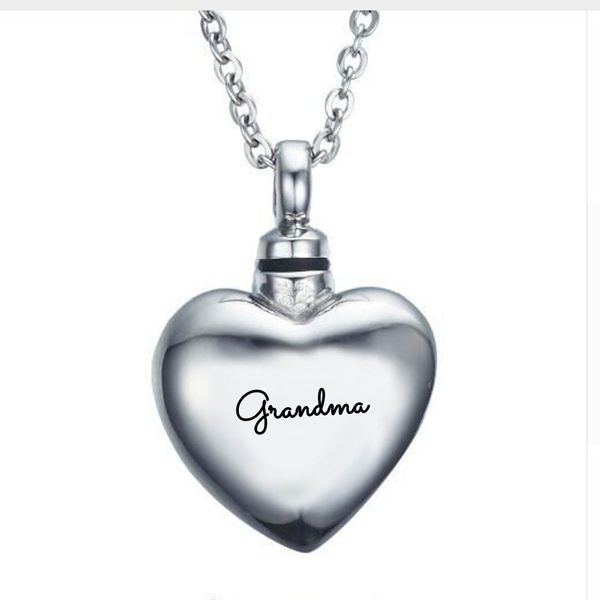 engraving personalized stainless steel heart shaped memorial ash keepsake cremation urn pendant necklace, Silver
engraving personalized stainless steel heart shaped memorial ash keepsake cremation urn pendant necklace, Silver