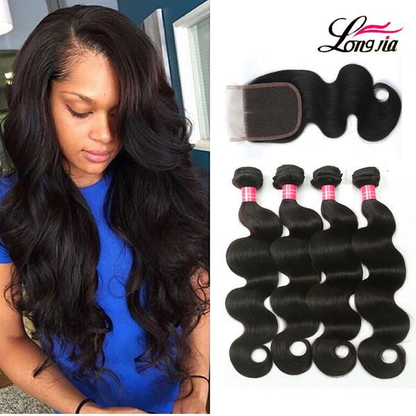 8a unprocessed brazilian body wave 3 bundles with 4x4 lace closure deals brazilain virgin hair body wave with closure human hair extension, Black
8a unprocessed brazilian body wave 3 bundles with 4x4 lace closure deals brazilain virgin hair body wave with closure human hair extension, Black